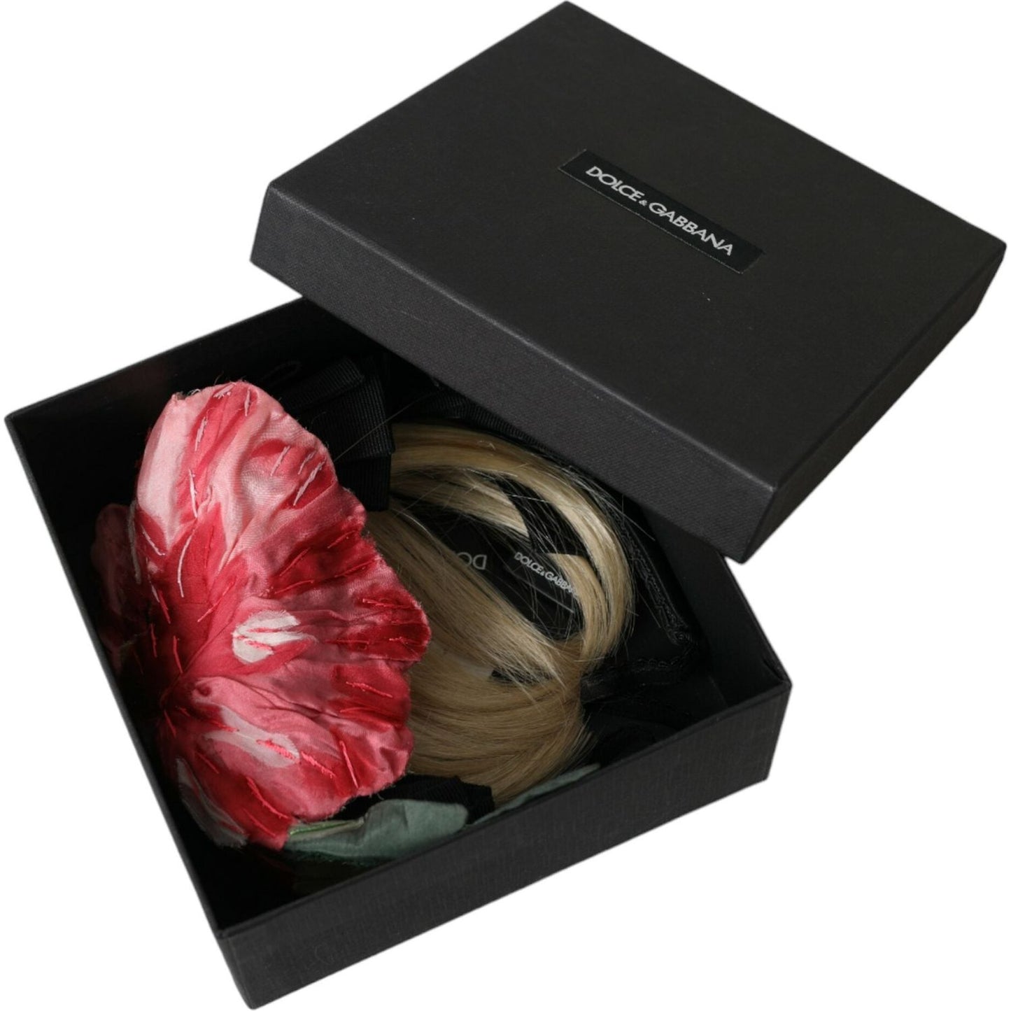 Dolce & Gabbana Black Viscose White Hair Parrucchiera Headband Diadem SMY101428