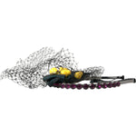 Dolce & Gabbana Black Lemons Sicily Purple Crystal Net Headband Diadem SMY101430