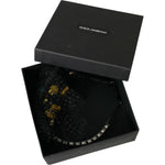 Dolce & Gabbana Black Lemons Sicily Purple Crystal Net Headband Diadem SMY101430