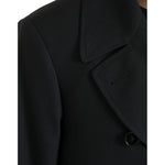 Dolce & Gabbana Black Double Breasted Trench Coat Jacket JKT3857-50