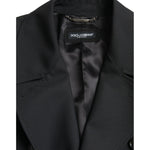Dolce & Gabbana Black Double Breasted Trench Coat Jacket JKT3857-50