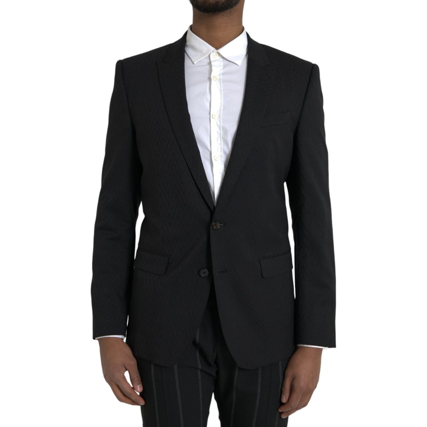 Dolce & Gabbana Black MARTINI Slim Fit Jacket Coat Blazer JKT4057-48