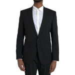 Dolce & Gabbana Black MARTINI Slim Fit Jacket Coat Blazer JKT4057-48