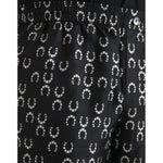 Dolce & Gabbana Black Horseshoe Print Silk Pants PAN75282-48