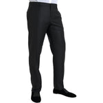 Dolce & Gabbana Black Wool Silk Skinny Dress Pants PAN75326-54