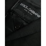 Dolce & Gabbana Black Wool Notch SingleBreasted Coat Blazer JKT4017-54