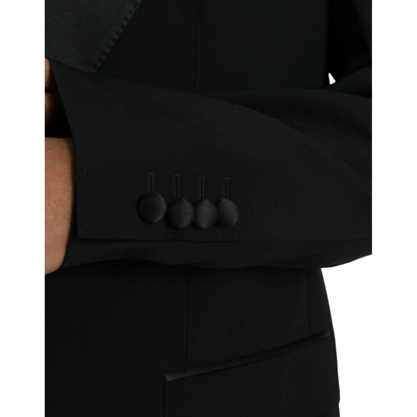Dolce & Gabbana Black SICILIA Single Breasted Coat Blazer JKT4020-58