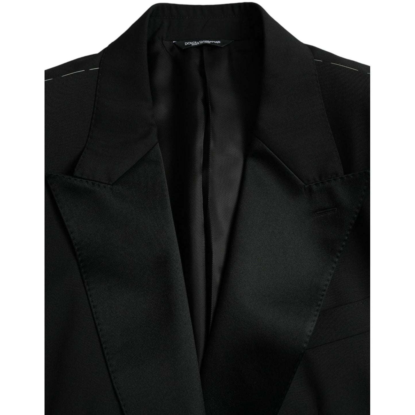 Dolce & Gabbana Black SICILIA Single Breasted Coat Blazer JKT4020-58