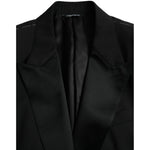 Dolce & Gabbana Black SICILIA Single Breasted Coat Blazer JKT4020-58