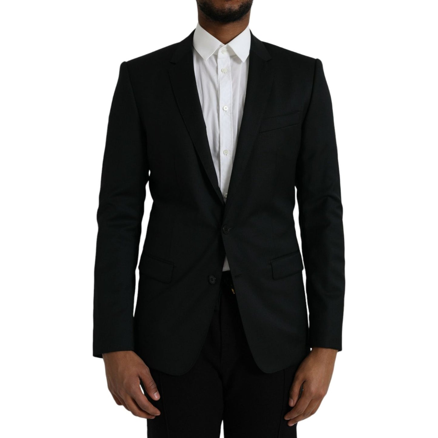 Dolce & Gabbana Black Wool MARTINI Single Breasted Blazer JKT4040-48