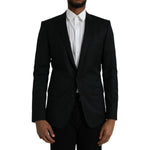 Dolce & Gabbana Black Wool MARTINI Single Breasted Blazer JKT4040-48