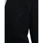 Dolce & Gabbana Black Wool Notch Single Breasted Coat Blazer JKT4041-50