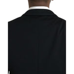 Dolce & Gabbana Black Wool Notch Single Breasted Coat Blazer JKT4042-50