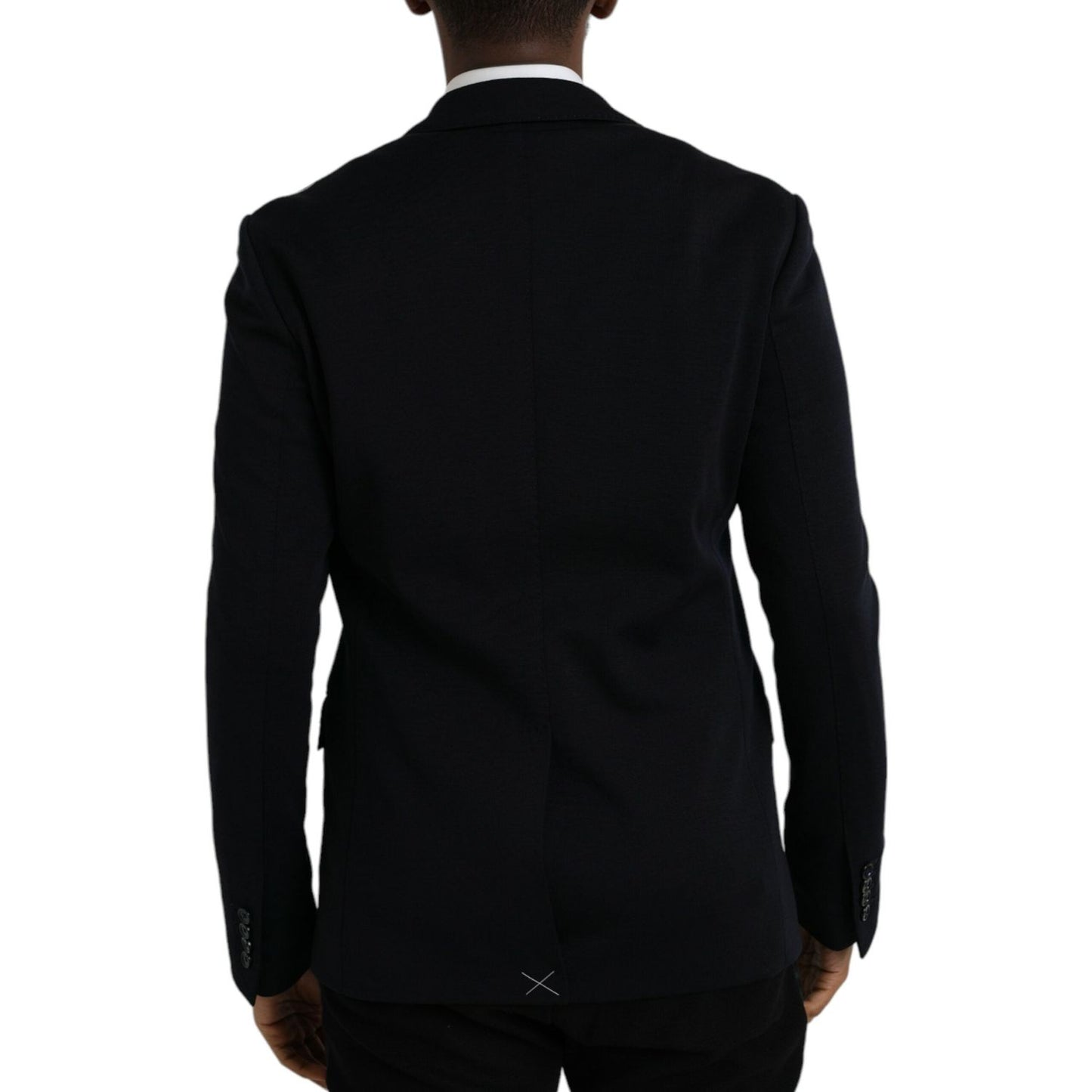 Dolce & Gabbana Black Wool Single Breasted Coat Blazer KOS2243-44