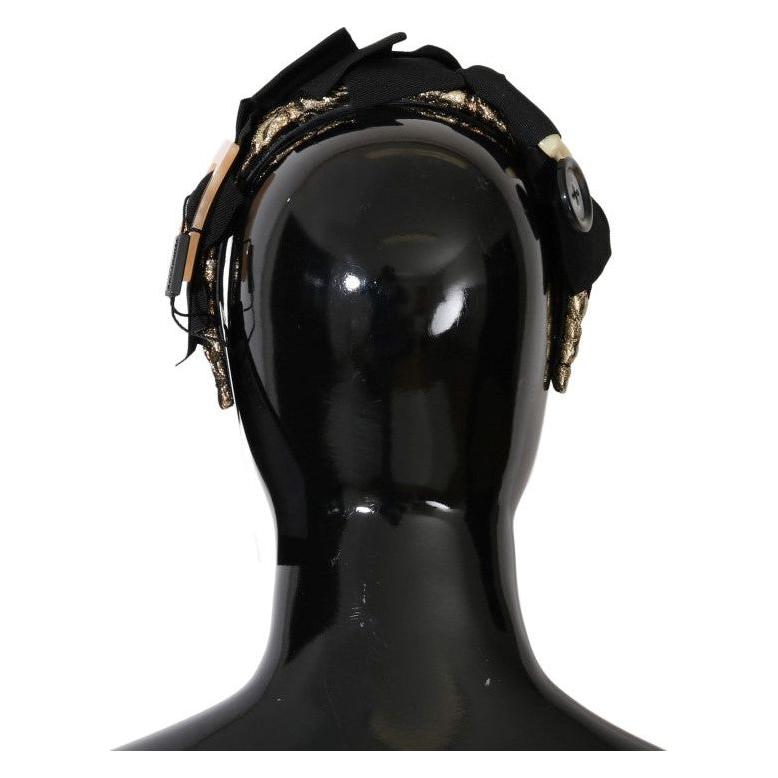 Dolce & Gabbana Clear Crystal Brown Hair Headband SMY1153