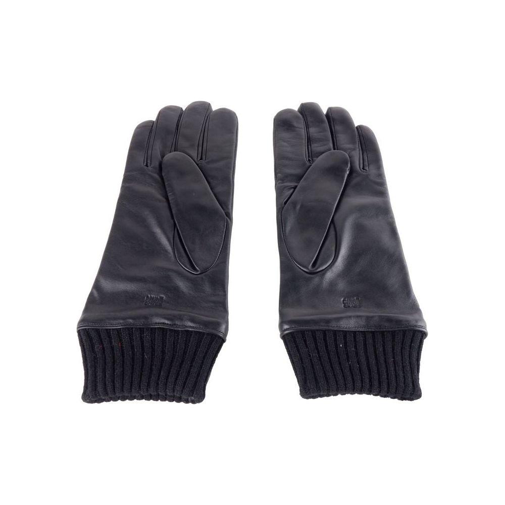 Cavalli Class Black Lambskin Men Glove CA-5133-9|L
