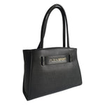 Plein Sport Sleek Black Three-Compartment Tote Bag PLSP-8952