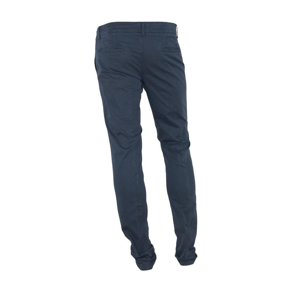Made in Italy Blue Cotton Men Pant
