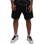 Dsquared² Black Cotton Cargo Boxer Above Knee Shorts PAN74464-48