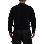 Dsquared² Black Cotton Printed Long Sleeves Pullover Sweater TSH83532-48