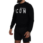 Dsquared² Black Logo Print Long Sleeves Men Pullover Sweater TSH83535-48