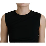 Dsquared² Black Viscose Sleeveless Ruched Maxi Dress DR28828-38