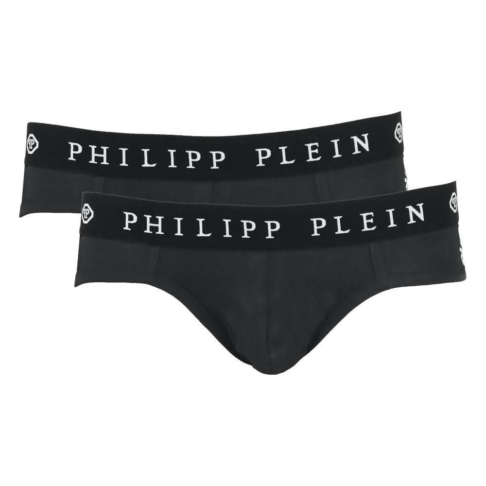 Philipp Plein Black Cotton Men Boxer Short Pack PH-6438-XL