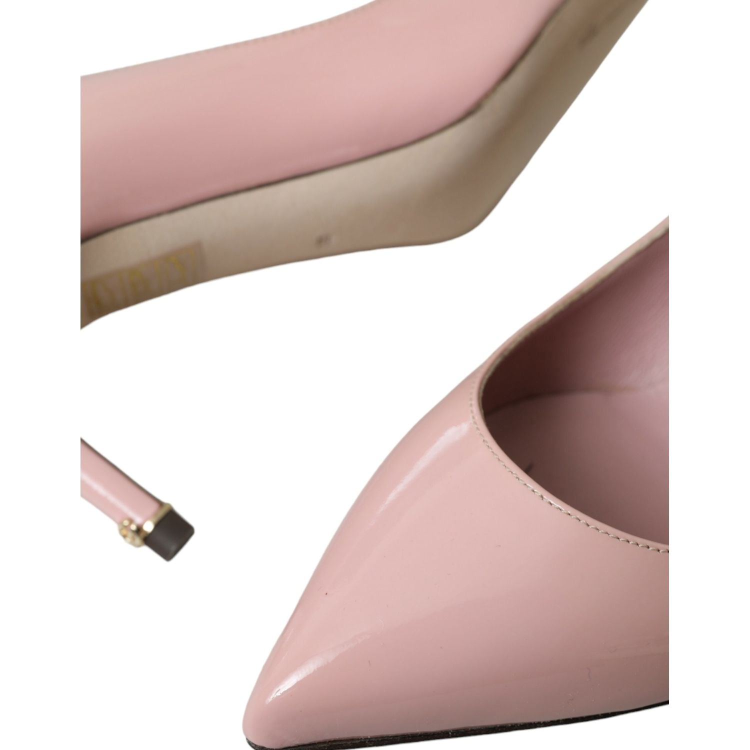 Dolce & Gabbana Light Pink Patent Leather Heels Pumps Shoes
