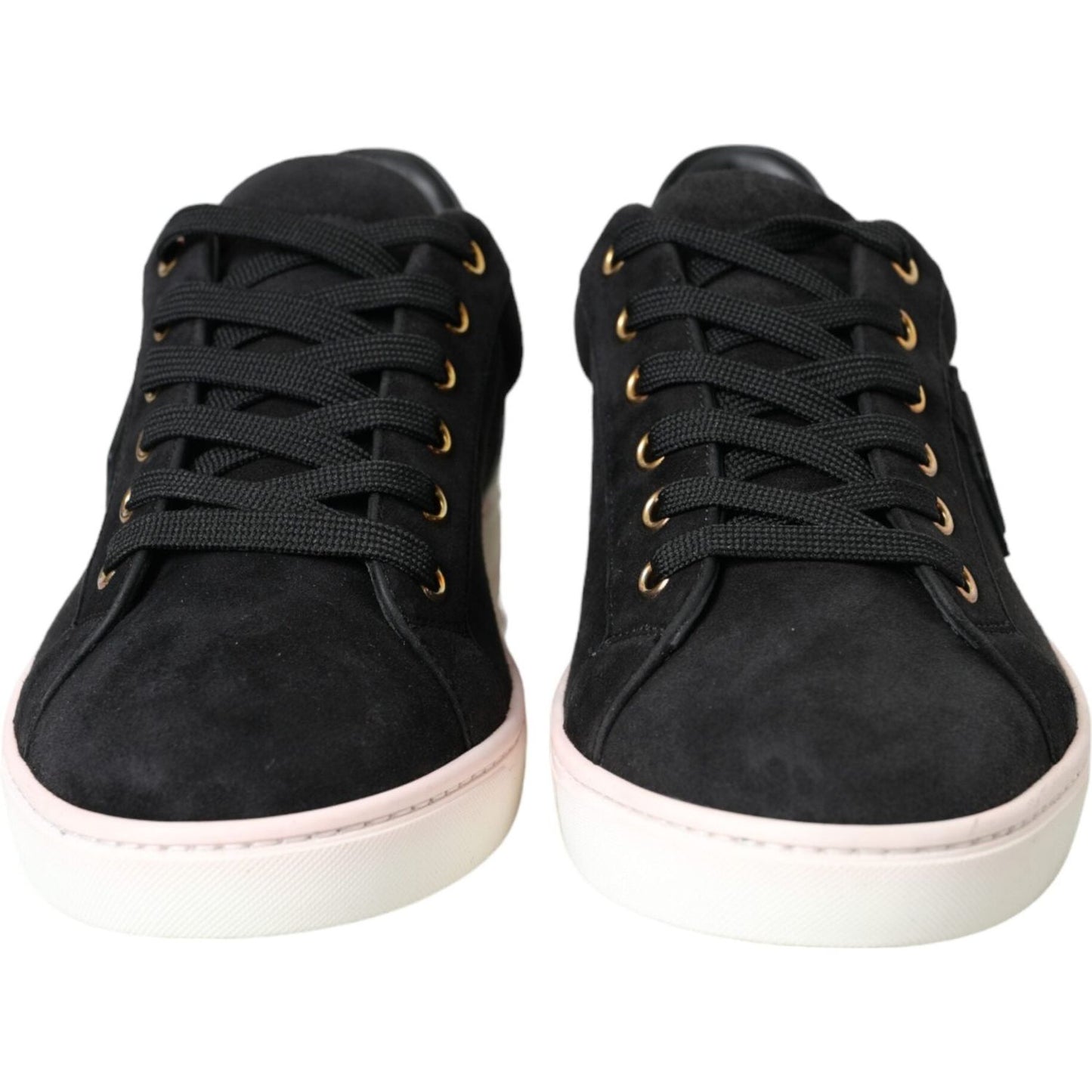 Dolce & Gabbana Black Suede Leather Men Low Top Sneakers Men Shoes MV5687-39.5