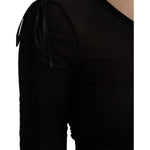 Dolce & Gabbana Black Sheer Bodycon Sheath Midi Dress DR281057-38
