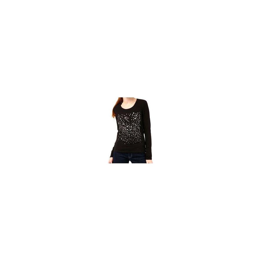 Montana Blu Black Cotton Women T-Shirt MO-14230-IT42|M