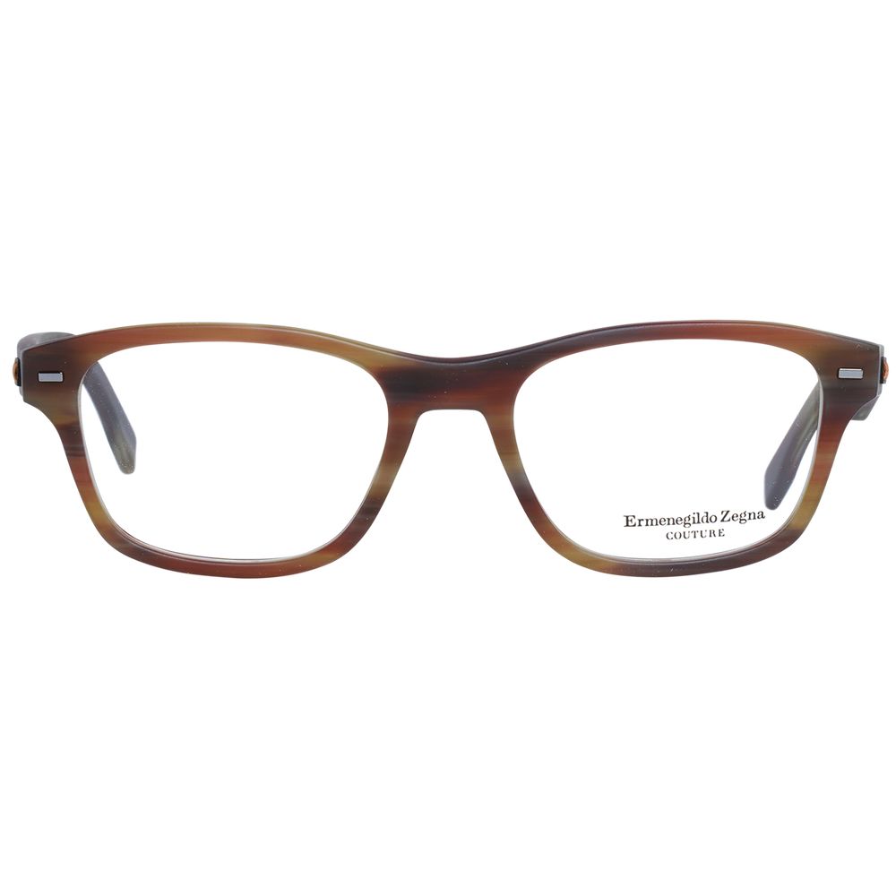 Ermenegildo Zegna Brown Men Glasses Frame