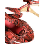Dolce & Gabbana Coral Exotic Leather Heels Sandals Shoes LA11327-37