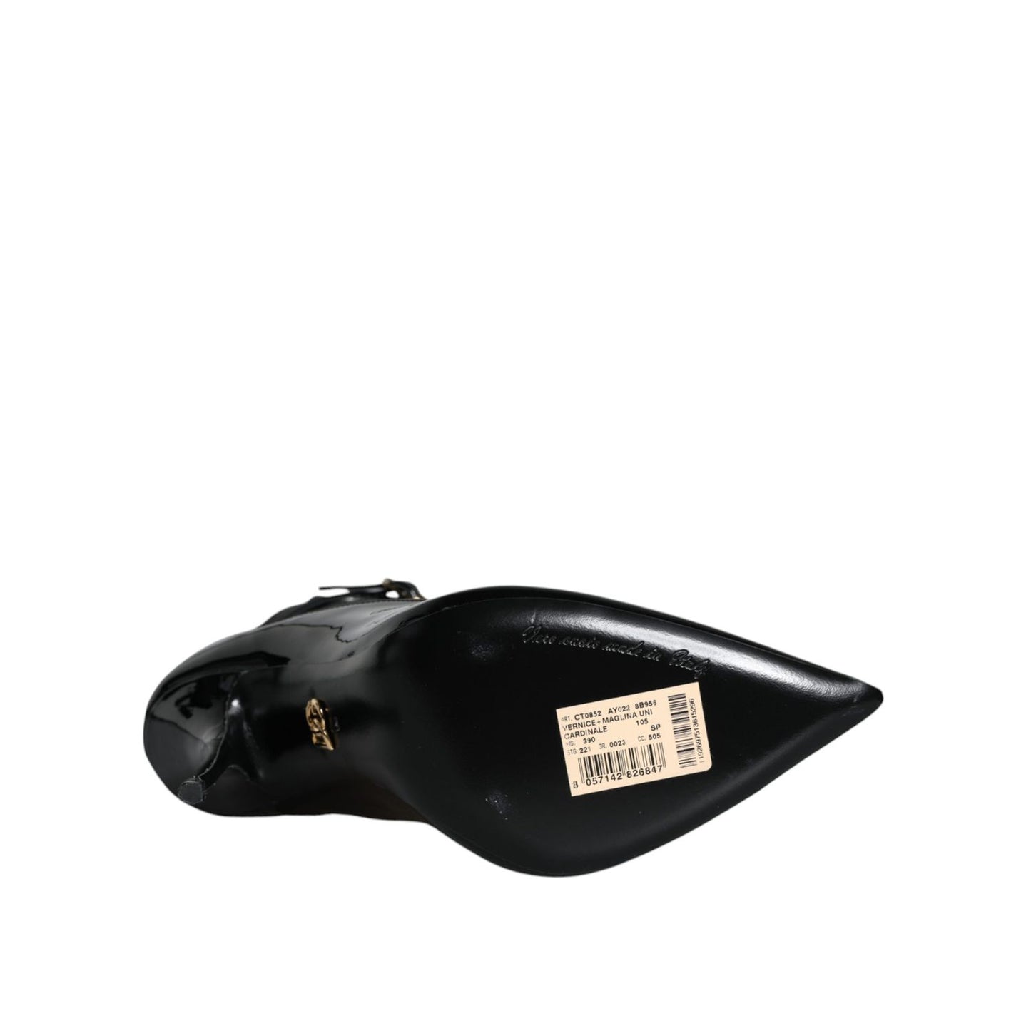 Dolce & Gabbana Black Leather Stilettos Booties Socks Shoes