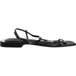 Dolce & Gabbana Black Leather Logo Ankle Strap Keira Sandals Shoes LA11685-39