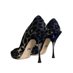 Dolce & Gabbana Violet Leopard Lurex High Heels Pumps Shoes