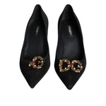 حذاء Dolce & Gabbana Black Amore Suede Bellucci بكعب عالٍ