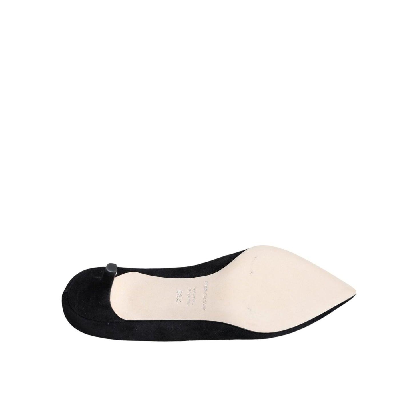 حذاء Dolce & Gabbana Black Amore Suede Bellucci بكعب عالٍ