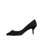 حذاء Dolce & Gabbana Black Amore Suede Bellucci بكعب عالٍ