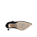 Dolce & Gabbana Black Mary Jane Jersey Crystal Pumps Shoes