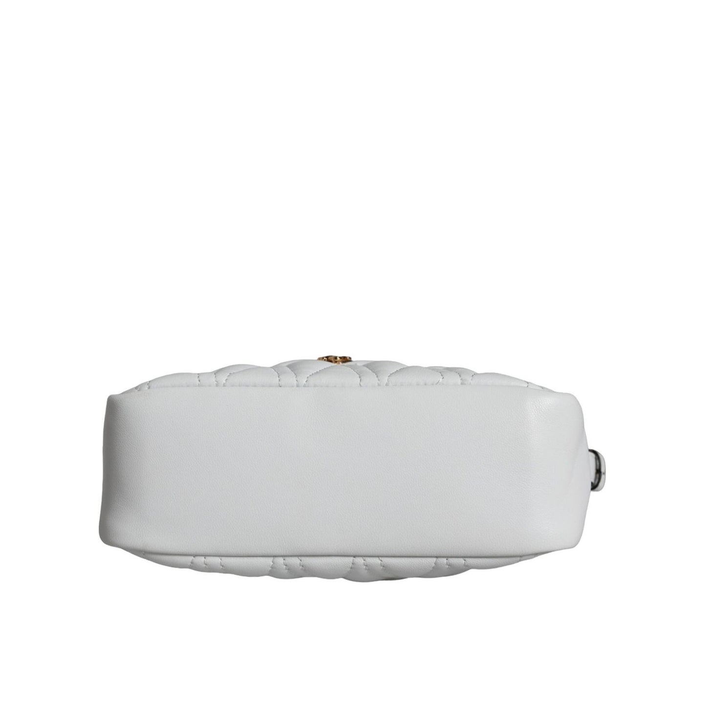 Versace White Quilted Nappa Leather Crossbody Shoulder Bag