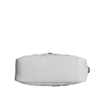 Versace White Quilted Nappa Leather Crossbody Shoulder Bag