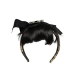 Dolce & Gabbana Black Hair Parrucchiera Crystal Headband Diadem SMY10350