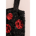 Dolce & Gabbana Black Red Polka Sequined Shift Dress DR1223-1