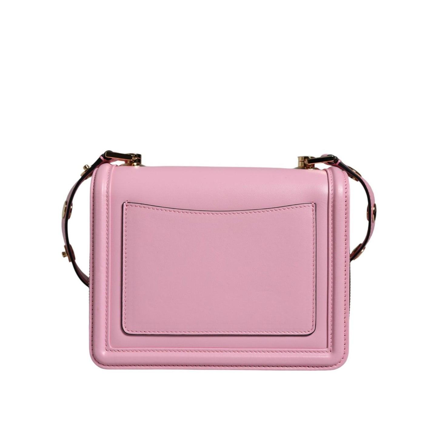 Dolce & Gabbana Baby Pink LOLA Leather Studded Crossbody Strap Bag