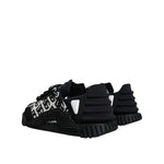 Dolce & Gabbana Black Logo Lace Up Low Top NS1 Sneakers Shoes