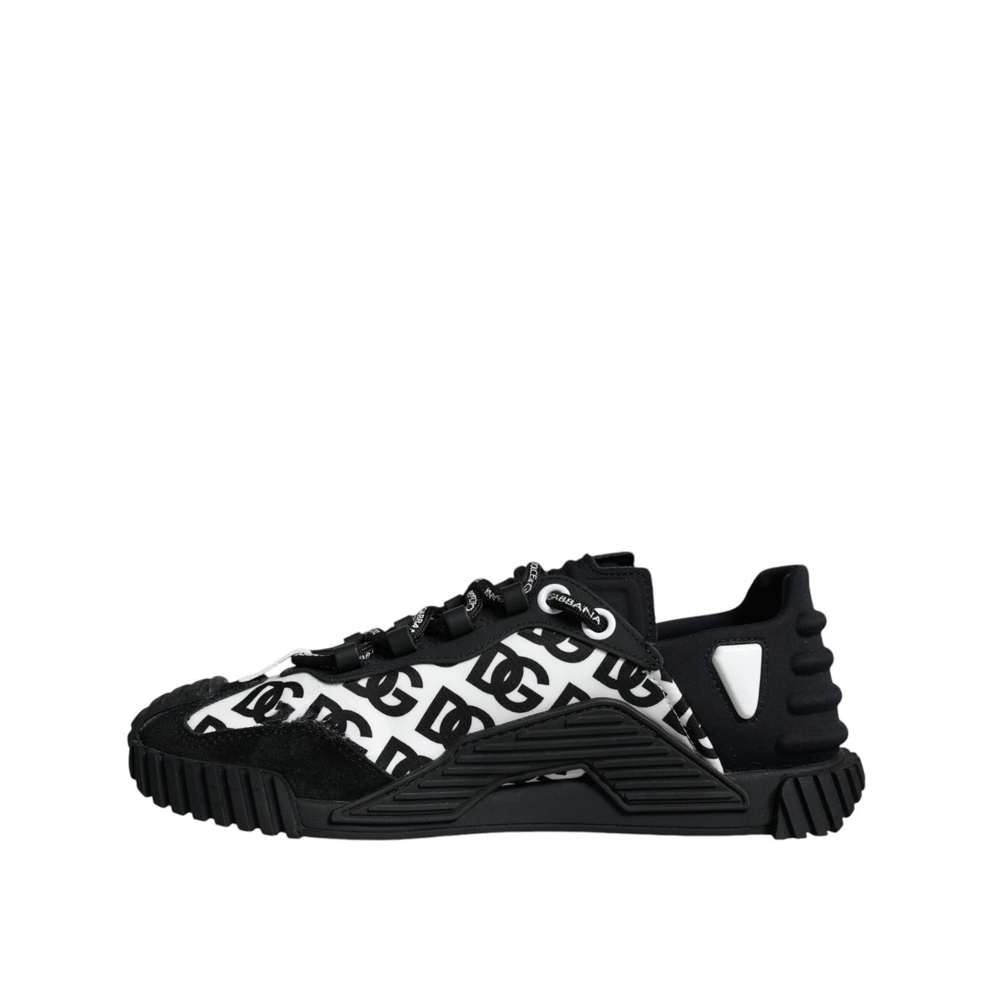 Dolce & Gabbana Black Logo Lace Up Low Top NS1 Sneakers Shoes