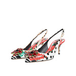 Dolce & Gabbana Multicolor Crystal Heels Slingback Shoes