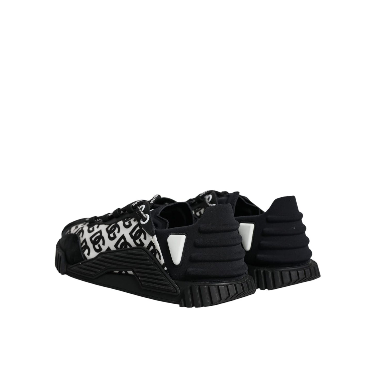 Dolce & Gabbana Black Logo Lace Up Low Top NS1 Sneakers Shoes