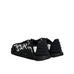 Dolce & Gabbana Black Logo Lace Up Low Top NS1 Sneakers Shoes